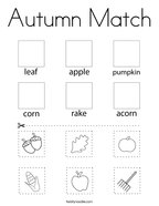 Autumn Match Coloring Page