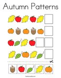 Autumn Patterns Coloring Page