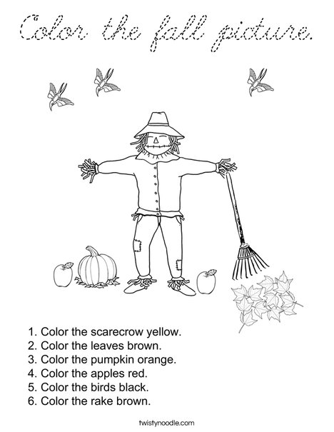 Autumn Picture Coloring Page