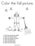 Color the fall picture Coloring Page