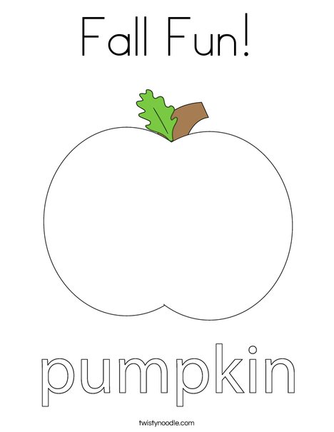 Autumn Pumpkin Coloring Page