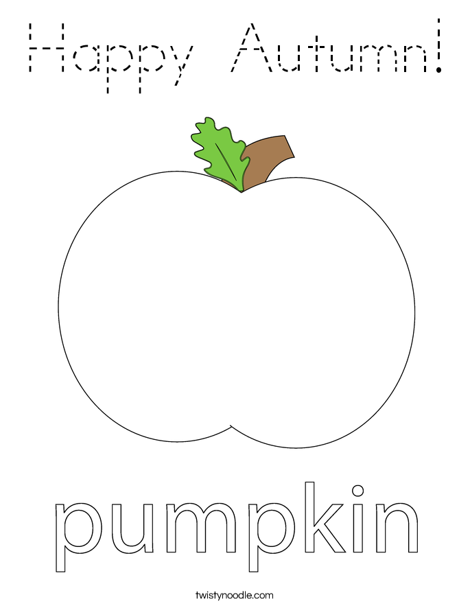 Happy Autumn! Coloring Page