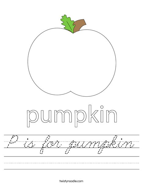 Autumn Pumpkin Worksheet