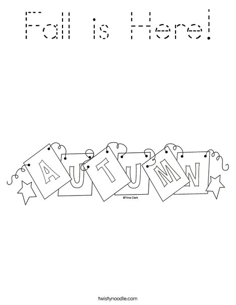 Autumn Sign Coloring Page