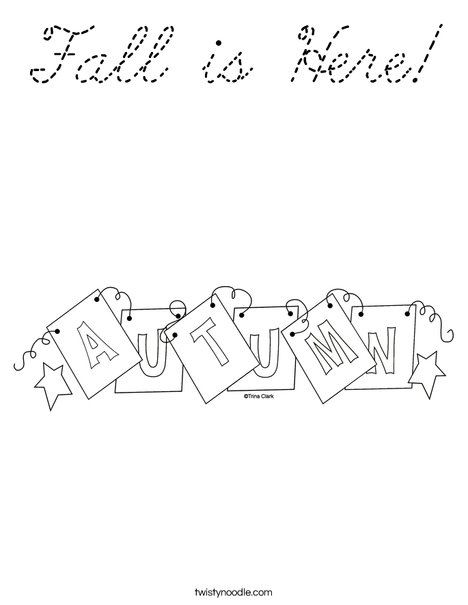 Autumn Sign Coloring Page