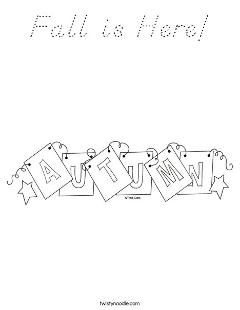 Autumn Sign Coloring Page