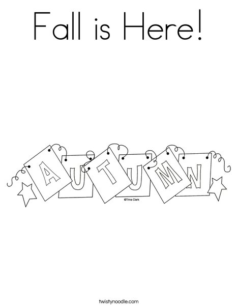 Autumn Sign Coloring Page