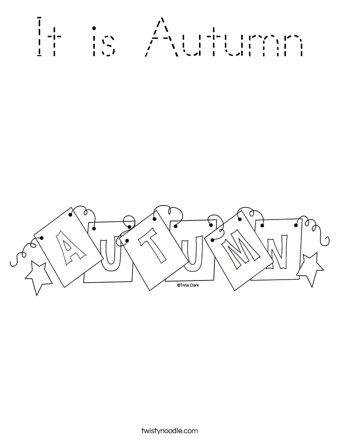 It is Autumn Coloring Page