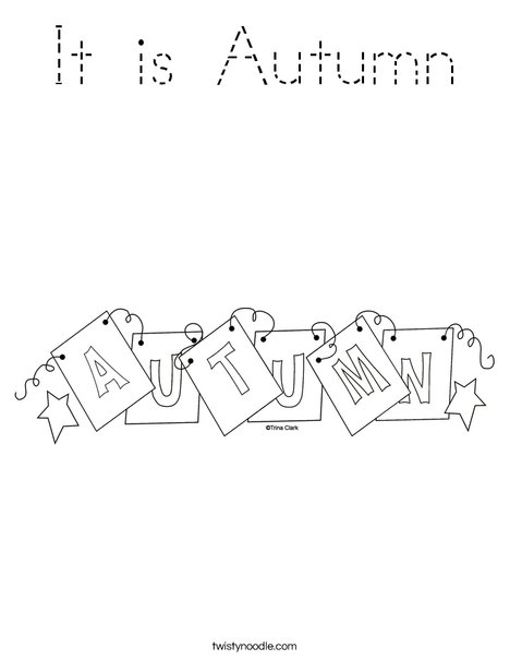 Autumn Sign Coloring Page
