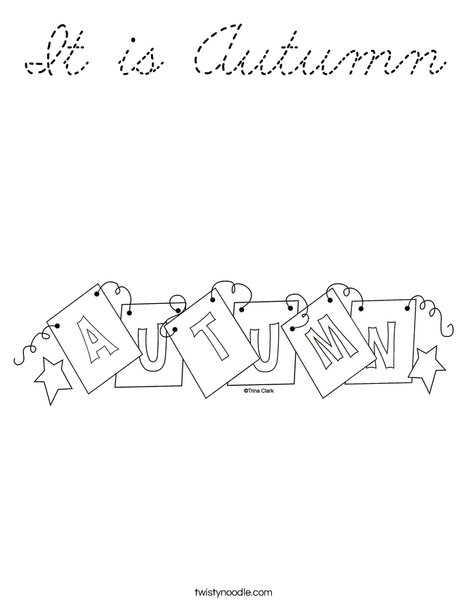 Autumn Sign Coloring Page