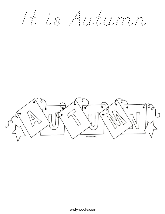 It is Autumn Coloring Page