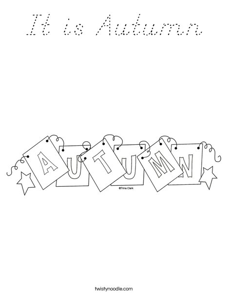Autumn Sign Coloring Page