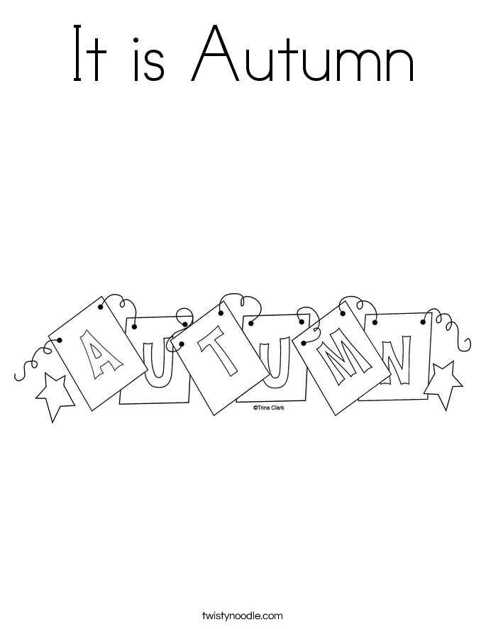 It is Autumn Coloring Page