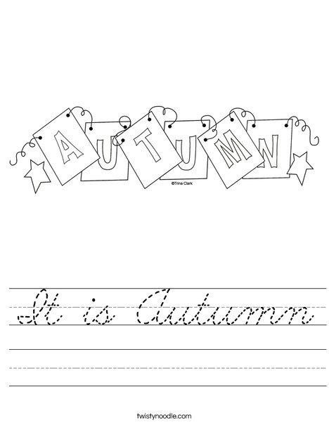 Autumn Sign Worksheet
