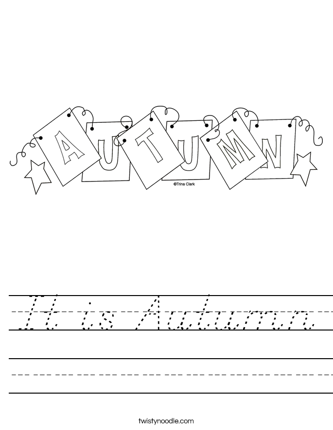It is Autumn Worksheet