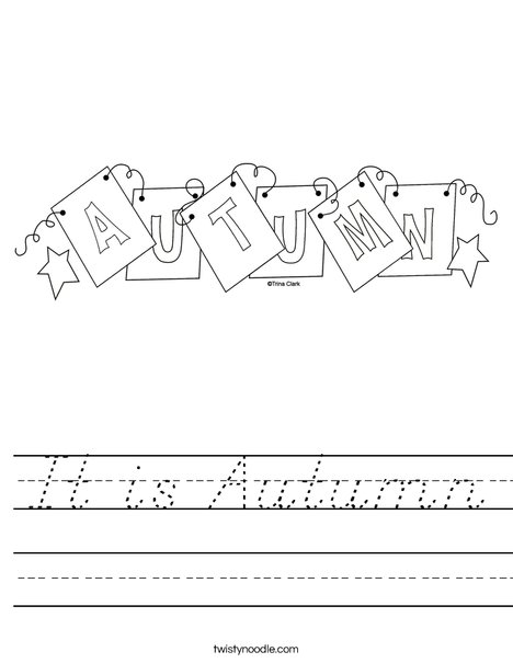 Autumn Sign Worksheet