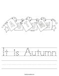 It is Autumn Worksheet