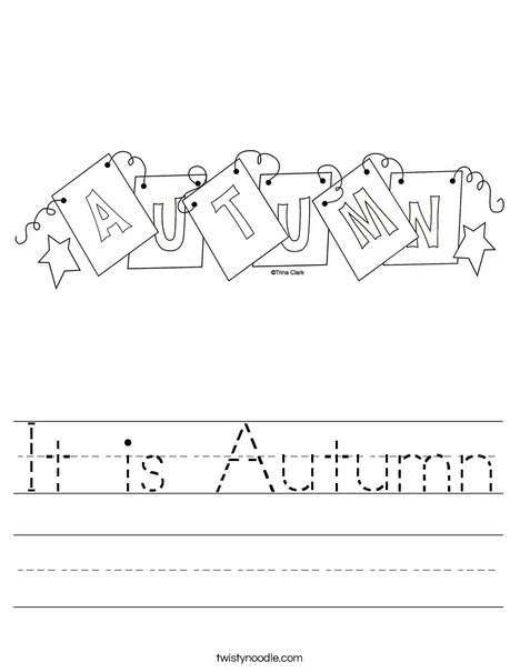 Autumn Sign Worksheet