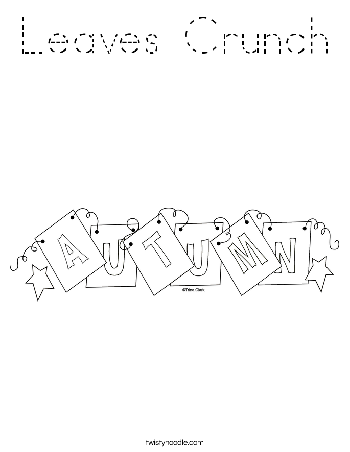 Leaves Crunch Coloring Page