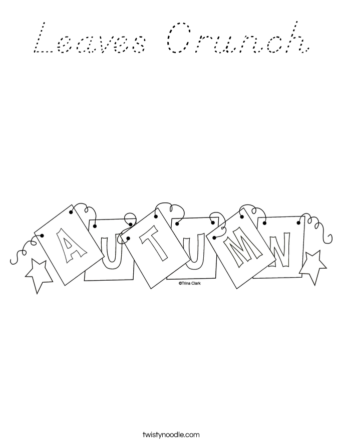 Leaves Crunch Coloring Page