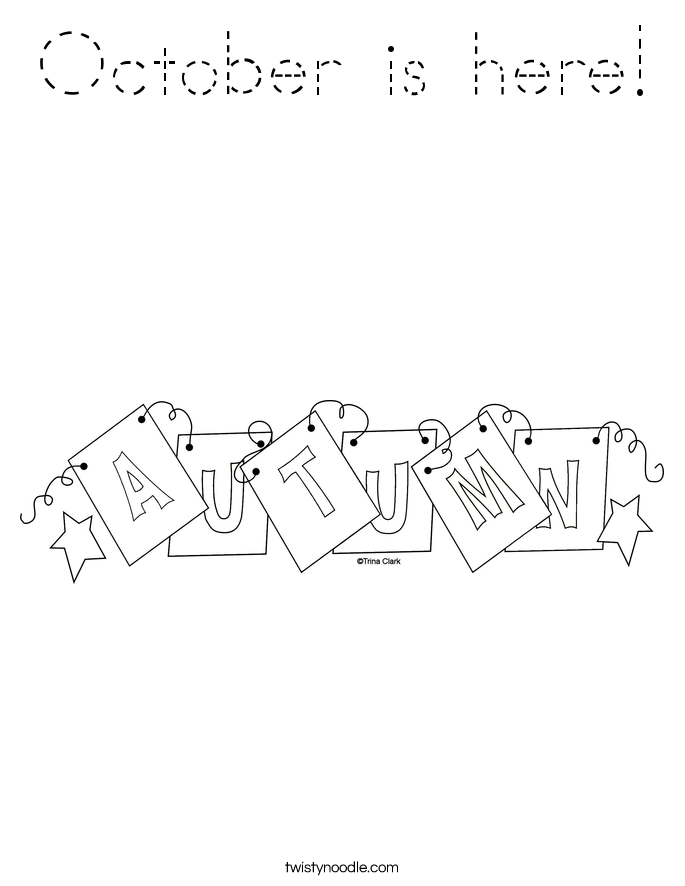 October is here! Coloring Page