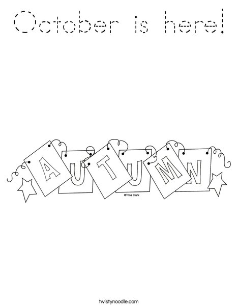 Autumn Sign Coloring Page