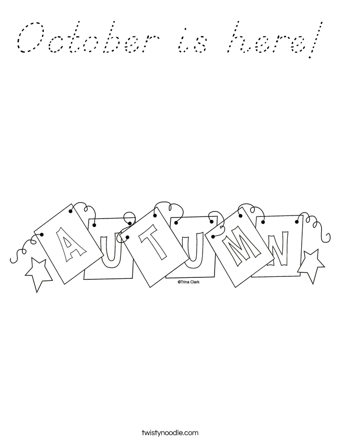 October is here! Coloring Page