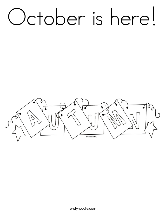 October is here! Coloring Page