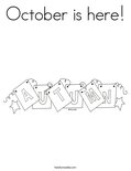 October is here! Coloring Page
