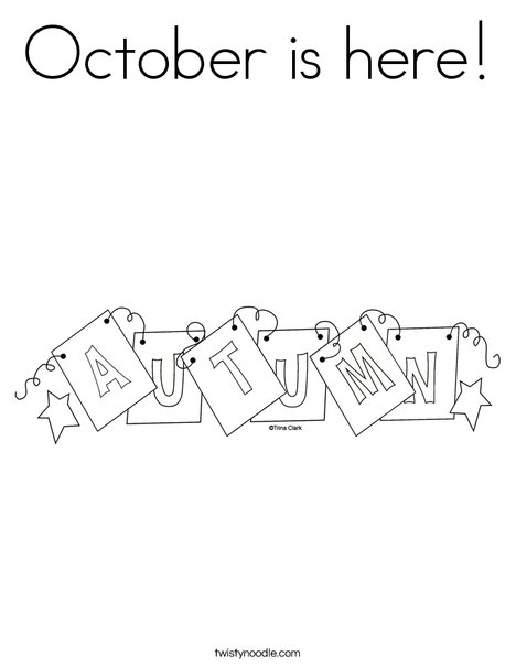 Autumn Sign Coloring Page