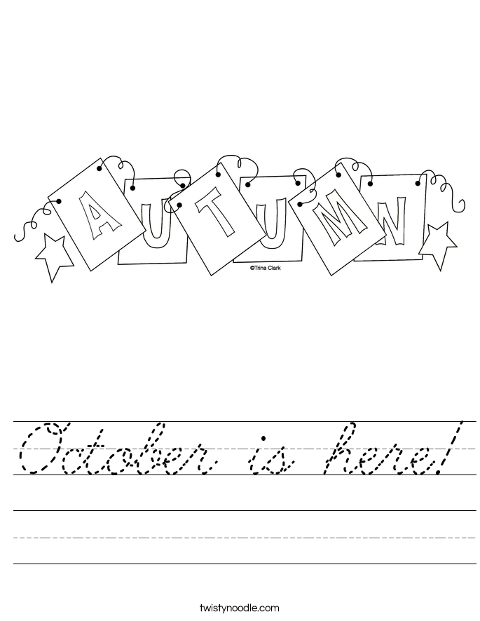 October is here! Worksheet