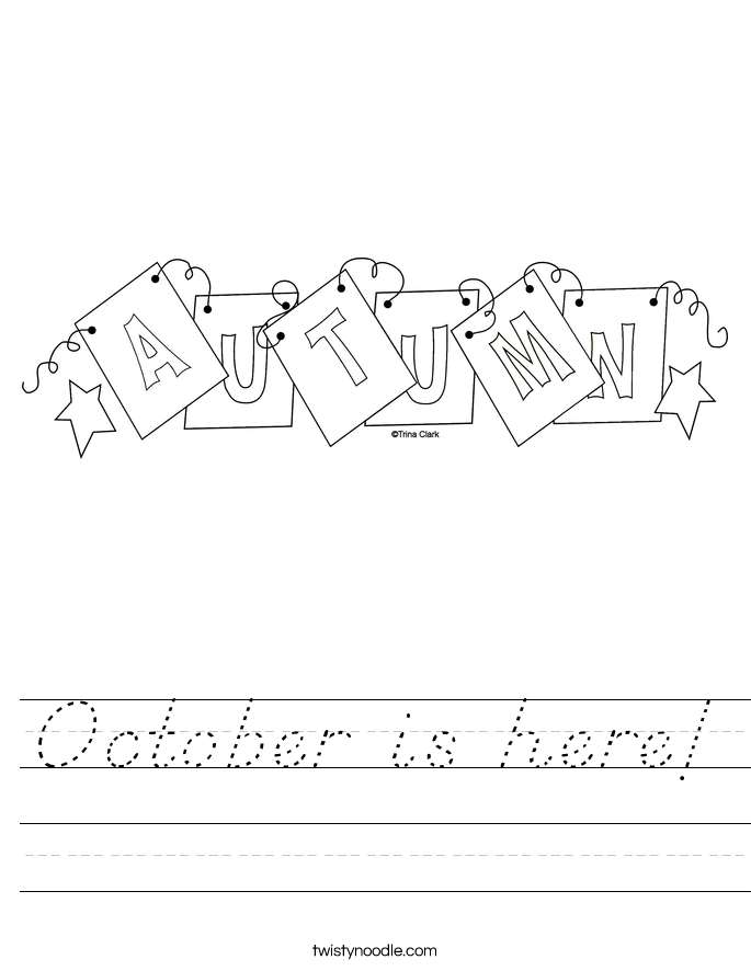 October is here! Worksheet