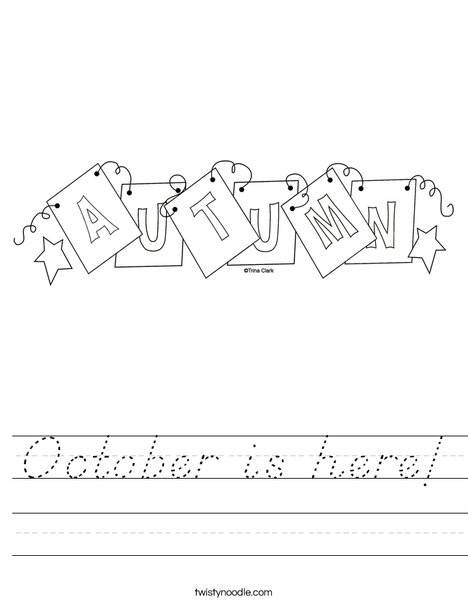 Autumn Sign Worksheet