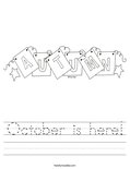 October is here! Worksheet