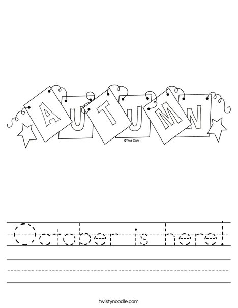 Autumn Sign Worksheet