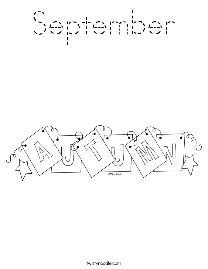 September Coloring Page