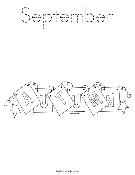 Autumn Sign Coloring Page