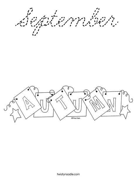 Autumn Sign Coloring Page