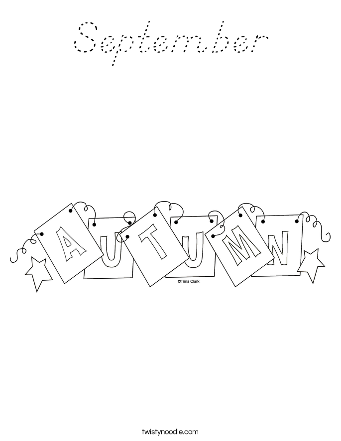 September Coloring Page