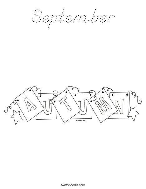 Autumn Sign Coloring Page