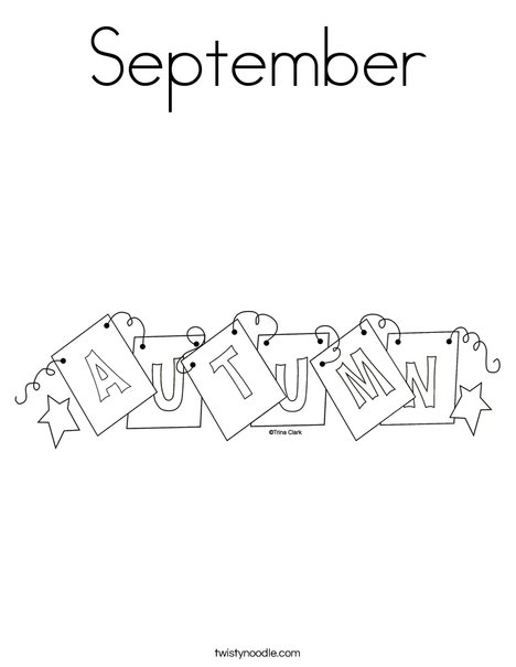 Autumn Sign Coloring Page