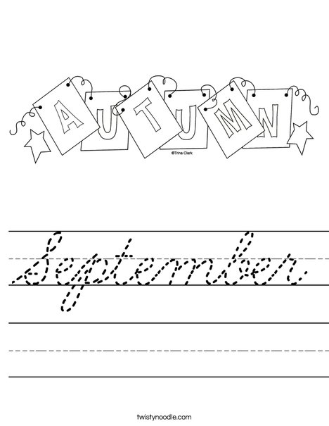 Autumn Sign Worksheet