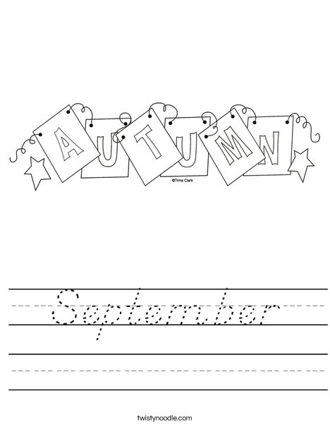 Autumn Sign Worksheet