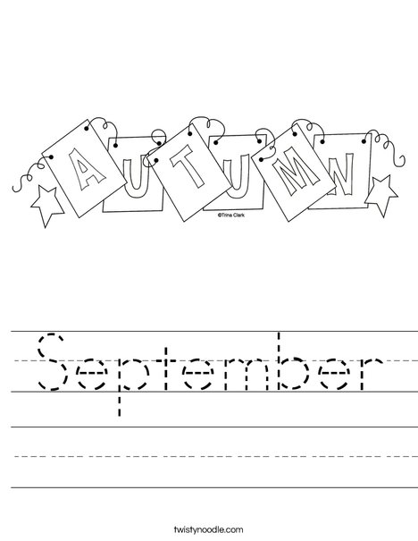 Autumn Sign Worksheet