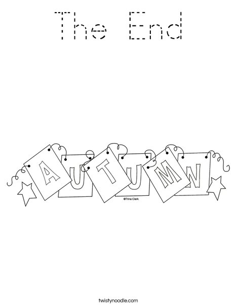 Autumn Sign Coloring Page