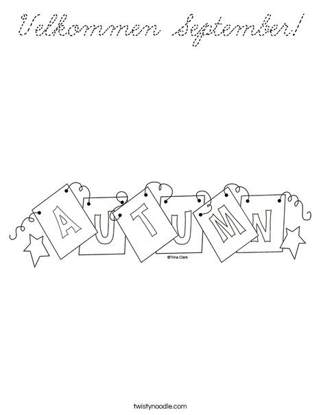 Autumn Sign Coloring Page