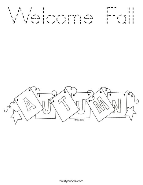 Autumn Sign Coloring Page