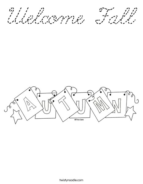 Autumn Sign Coloring Page