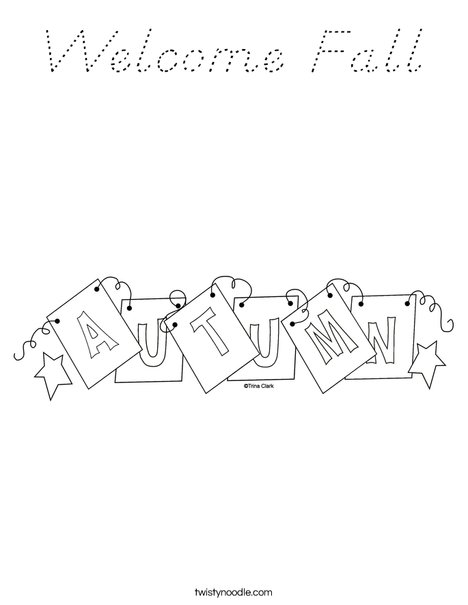 Autumn Sign Coloring Page