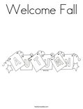 Welcome Fall Coloring Page
